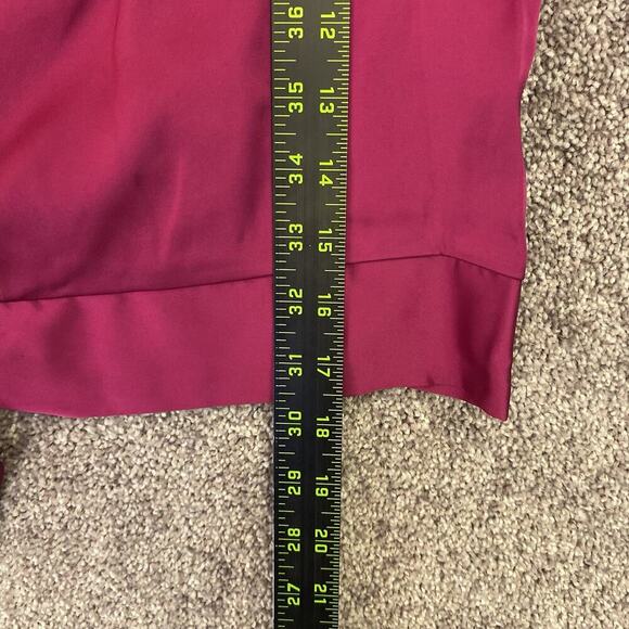 Express Women's Satin One Shoulder Tie Waist Top Bright Pink Size XS - NWT $64 - Picture 11 of 16
